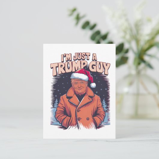 私はただのトランプ男のチル男ミームトランプTシャツ ポストカード (スタンド正面)