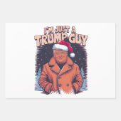 私はただのトランプ男のチル男ミームトランプTシャツ ラッピングペーパーシート (正面3)