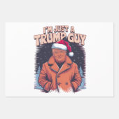 私はただのトランプ男のチル男ミームトランプTシャツ ラッピングペーパーシート (正面2)