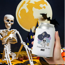 私はただのブースのためにここにいます 面白いハロウィーンの幽霊 缶クーラー