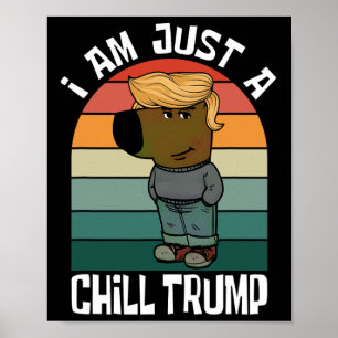 私はただの冷たいトランプおもしろいミーム ポスター