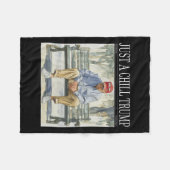 私はただの冷たいトランプのおもしろい冷たい男のミーム フリースブランケット (正面(横))