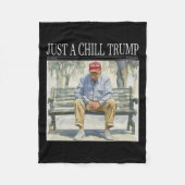 私はただの冷たいトランプのおもしろい冷たい男のミーム フリースブランケット (正面)