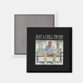 私はただの冷たいトランプのおもしろい冷たい男のミーム マグネット (正面/裏面)