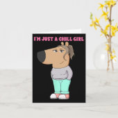 私はただの冷たい女の子のミームおもしろいチル カード (黄色い花)