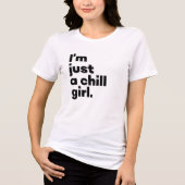 私はただの冷たい女の子(ホワイト) トライブレンドTシャツ (正面)