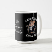 私はただの冷たい男のおもしろいミーム コーヒーマグカップ (正面右)