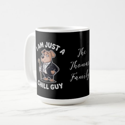 私はただの冷たい男のおもしろいミーム コーヒーマグカップ (正面左)