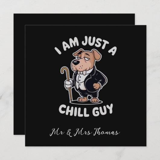 私はただの冷たい男のおもしろいミーム 招待状 (正面/裏面)