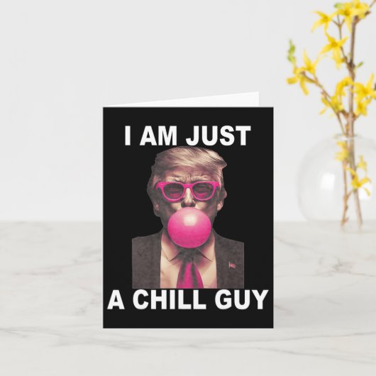 私はただの冷たい男のトランプのバブルガムおもしろいミーム カード (黄色い花)