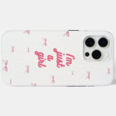 私はただの女の子ピンクの電話ケースだ Case-Mate iPhoneケース (裏面 (横))