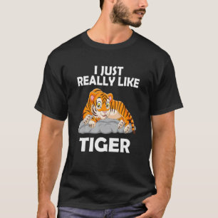 私はただアイガー子猫大きな猫が本当に好き Tシャツ
