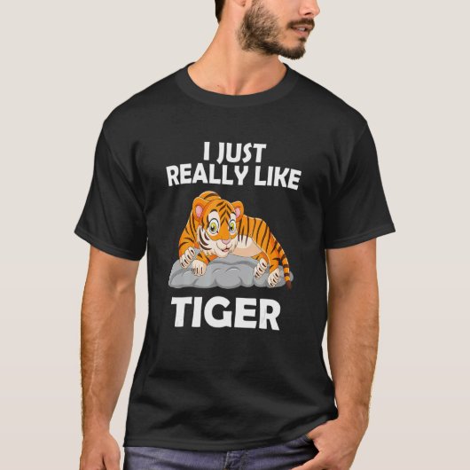 私はただアイガー子猫大きな猫が本当に好き Tシャツ (正面)
