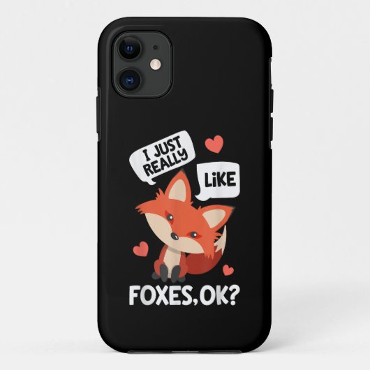 私はただキツネが好きなの、分かるでしょ きつネタ好きのための面白いデザイン Case-Mate iPhoneケース (裏面)