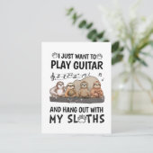 私はただギターシャ遊ツの可愛いナマズのユーモアがしたい ポストカード (スタンド正面)