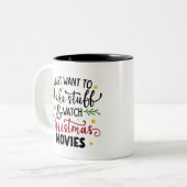 私はただクリスマスのモビを物と見たい ツートーンマグカップ (正面左)