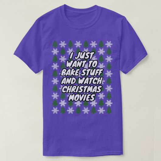 私はただクリスマスのモビを物と見たい Tシャツ (デザイン正面)
