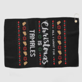 私はただクリスマスを物と見たい ゴルフタオル (横)