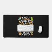私はただクリスマスを物と見たい デスクマット (キーボード&マウス)