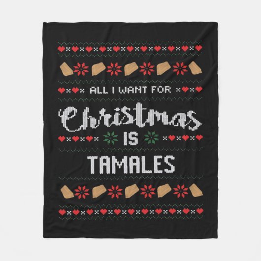 私はただクリスマスを物と見たい フリースブランケット (正面)