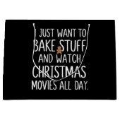 私はただクリスマス映画を物で見たい ラージペーパーバッグ (正面)