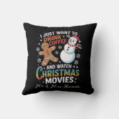 私はただクリスマス映画を観たコーヒーを飲みたい クッション (裏面)