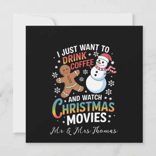 私はただクリスマス映画を観たコーヒーを飲みたい 招待状 (正面)