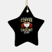 私はただコーヒーとカチェットの物を飲みたい セラミックオーナメント (右)