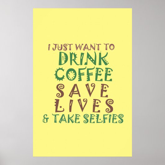 私はただコーヒーを飲みたい救に自撮る ポスター (正面)