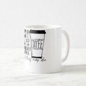 私はただコーヒーを飲んで犬を飼いたい面白い コーヒーマグカップ (正面右)