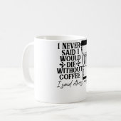 私はただコーヒーを飲んで犬を飼いたい面白い コーヒーマグカップ (正面左)