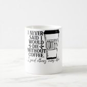 私はただコーヒーを飲んで犬を飼いたい面白い コーヒーマグカップ (中央)