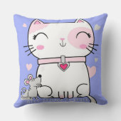 私はただコーヒーを飲んで私のミニピンをペットしたい クッション (裏面)