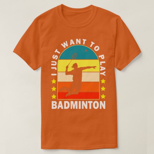 私はただバドミントン遊したい Tシャツ (デザイン正面)