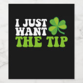 私はただヒント・シャムロック・セント・パトリックの日が欲しい ワインラベル (シングルラベル)