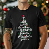 私はただビールを飲みたいクリスマスムービー Tシャツ