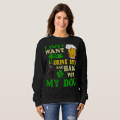 私はただビールを飲みつるますチョウCh スウェットシャツ (正面フル)