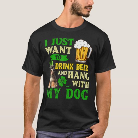 私はただビールを飲み、チベットつる人と一緒に飲みたい Tシャツ (正面)