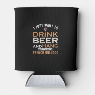 私はただビールを飲み、犬と一緒に飲みつるたいフランスの 缶クーラー