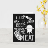 私はただビールを飲んで肉を吸いたいクール カード (黄色い花)