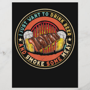 私はただビールを飲んで肉バーベキューを吸いたい チラシ