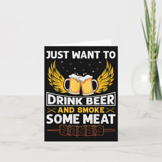 私はただビールを飲んで、肉の塊を吸いたい カード (正面)