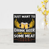 私はただビールを飲んで、肉の塊を吸いたい カード (黄色い花)