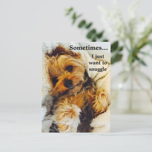 私はただヨークシャーテリアを寄り添いたい ポストカード (スタンド正面)