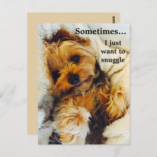 私はただヨークシャーテリアを寄り添いたい ポストカード (正面/裏面)