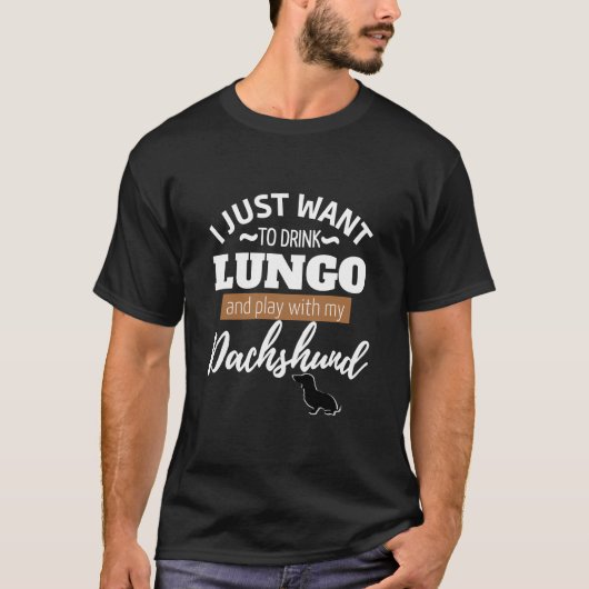 私はただランゴを飲み、ダッシュ遊と一緒に飲みたい Tシャツ (正面)