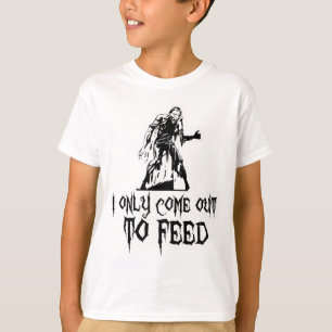 私はただレトロのゾンビを食べ物を与えるために出て来ます Tシャツ