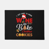 私はただワインを飲みたい |クリスマスクッキーを焼く ドアマット (正面)
