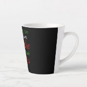私はただワインを飲み、クリスマスクッキーを焼きたい カフェラテマグ (右)