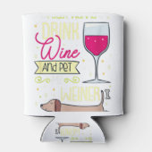 私はただワインを飲んでウィーナー犬を飼いたい 缶クーラー (裏面)